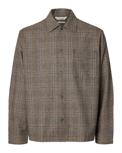 Selected - SLMRlxsvenc Check Wool Blend Jacke - Delicioso/Mix